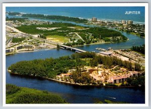 Looking Northeast, Jupiter, Florida, 1983 Chrome Aerial View Postcard