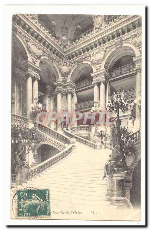 Paris Old Postcard Staircase of & # 39opera