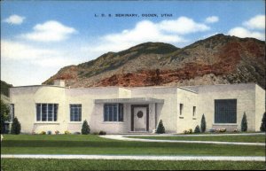 Ogden Utah UT L.D.S. Seminary Vintage Postcard