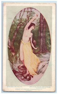 c1905's Library Congress Passion Portrait Half Nude Washington DC Postcard