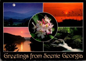 Georgia Greetings From Scenic Georgia Multi View 1989