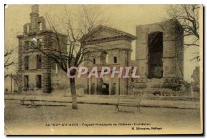 Old Postcard La Tour d'Aigues Main Facade du Chateau