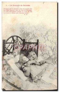 Old Postcard Fun Children The day Suzette Doll