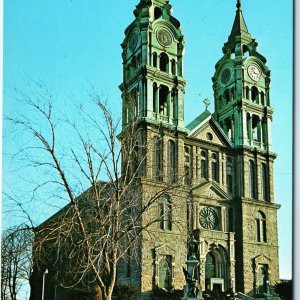 c1960s Fall River, MA Notre Dame de Lourdes Cathedral Flint Village Chrome A296