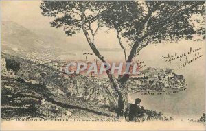 Old Postcard Monaco and Monte Carlo shooting under the Olives