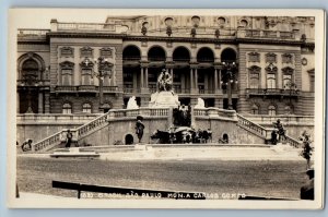 Sao Paulo Brazil Postcard Mon A Carlos Gomes Monument c1940's RPPC Photo
