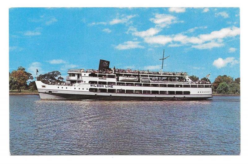 SS Mount Vernon Potomac River Cruise Liner Vtg Ship Postcard