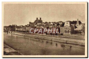 Old Postcard Verdun Vue Generale Sur La Meuse and the wharf london