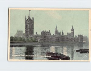 Postcard Houses Of Parliament From The Thames London England