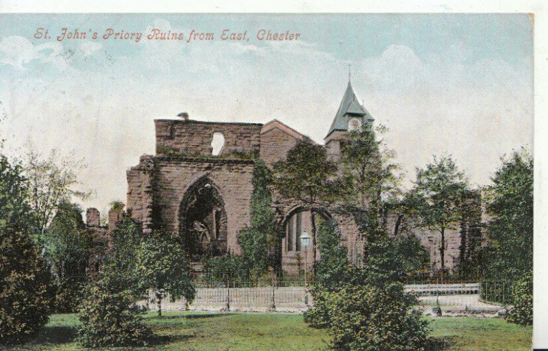 Cheshire Postcard - St John's Priory Ruins from East - Chester - Ref 9854A