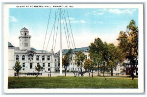 Annapolis Maryland MD Postcard Scene At Academic Hall Building Exterior c1920's