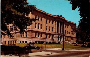 New Bedford High School East Wing West Old Car Bicycle Wob Note Pm Postcard 