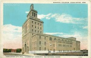 IA, Cedar Rapids, Iowa, Memorial Coliseum, Tichnor No. 11925