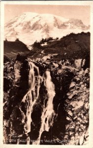 RPPC Fifth Falls Paradise Valley Banff National Park AZO Pub. 1923 Postcard