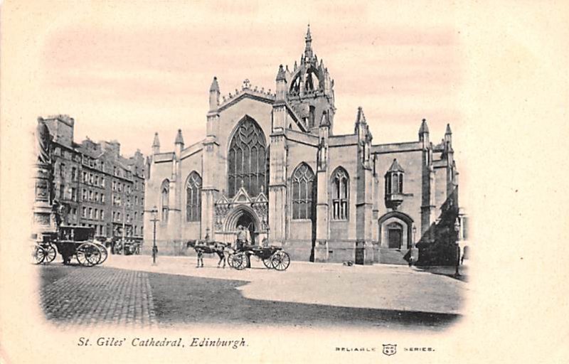 Scotland, UK Old Vintage Antique Post Card St Giles' Cathedral Edinburgh...