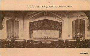 C-1910 Interior State College Auditorium Pullman Washington postcard 12120