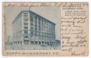Duffy McInnerney Department Store Rochester NY postcard