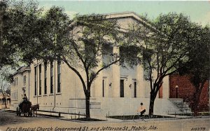 G74/ Mobile Alabama Postcard c1910 First Baptist Church Building