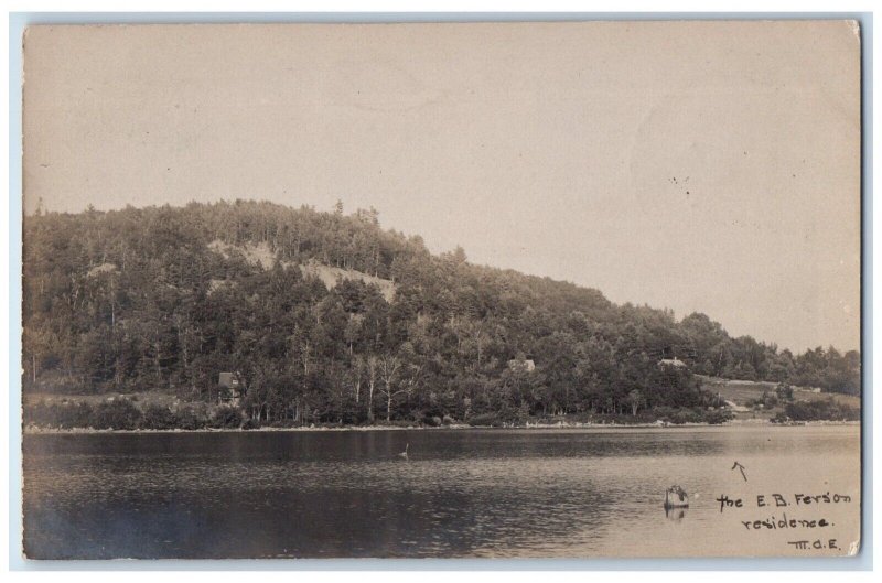 1907 The EB Ferson's Residence East Stoneham Maine ME Posted RPPC Photo Postcard 