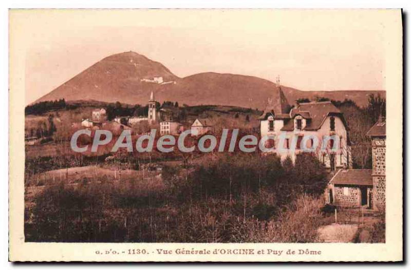 Old Postcard General view of orcin and Puy de Dome