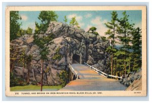 Vintage Iron Mountain Road Black Hills, So. Dak. Postcard F144E