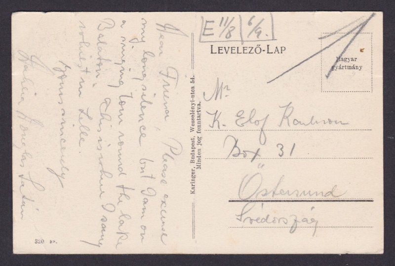 Postcard Hungary, Balatonlelle, Ruff-penzió