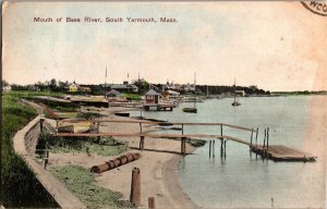 Water Front View, Mouth of Bass River, South Yarmouth MA Vintage Postcard R59