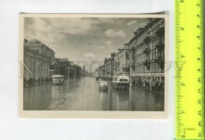 475388 1953 Leningrad Nevsky Avenue trolleybuses cars ed. 25000 Lenfotoartist