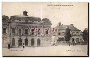Old Postcard Cholet Theater and I City Hotel