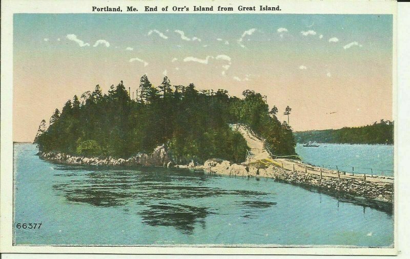 Portland, Me., End of Orr's Island from Great Island