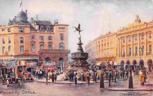 Piccadilly Circus London England UK Charles Flower Tuck postcard