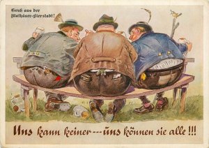 Greetings from Mathäser beer town in Munich August Lengauer comic caricatures