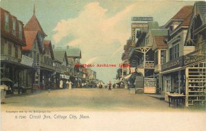 MA, Cottage City, Massachusetts, Circuit Ave,Business Section,Rotograph No G7240