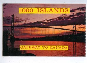 204377 CANADA USA Thousand Islands sunset old postcard