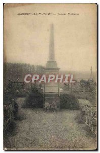 Old Postcard Maurupt Le Montoy Tombs Military Army