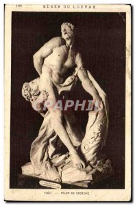 Old Postcard Museum of Louvre Puget Milon of Croton