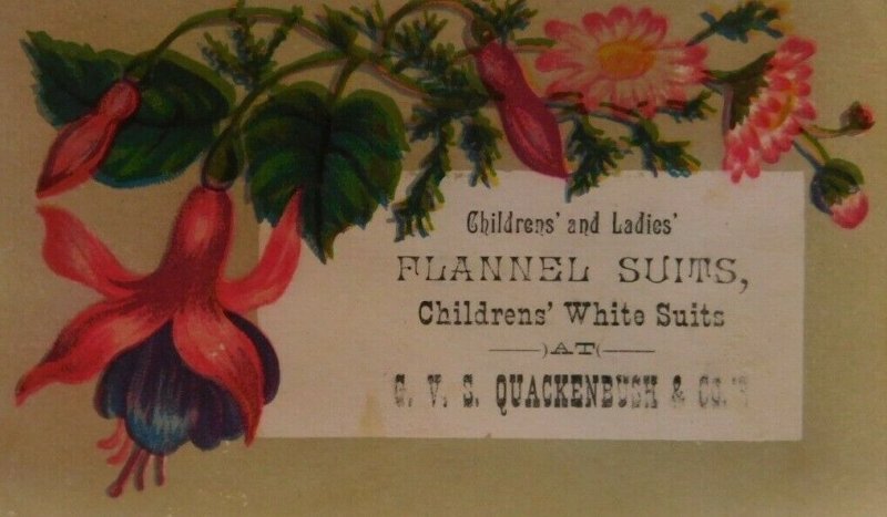 G.V.S Quackenbush & Co's Childrens' & Ladies' Flannel Suits Floral Scene F25