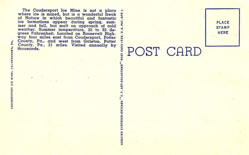 PA - Coudersport. Ice Mine, Midsummer Ice