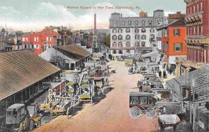 Market Square War Time Harrisburg Pennsylvania 1910c postcard