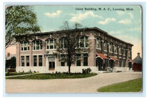 Dairy Building M.A.C. Lansing Michigan 1916 Albion Vintage Antique Postcard 