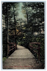 1911 Rustic Bridge Seneca Park Rochester New York NY Posted Vintage Postcard