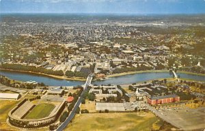 Air View showing Harvard Stadium and buildings of the Harvard School - Cambri...