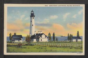 Wind Point Lighthouse,Racine,WI Postcard 