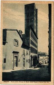 CPA Arezzo Torre della Chiesa S.Maria delle GRazie e Corso ITALY (802221)