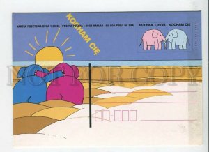 450464 POLAND 2003 year elephants love POSTAL stationery