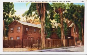 USA California C I Avalon Gene Stratton Porter's Home Vintage Postcard C163