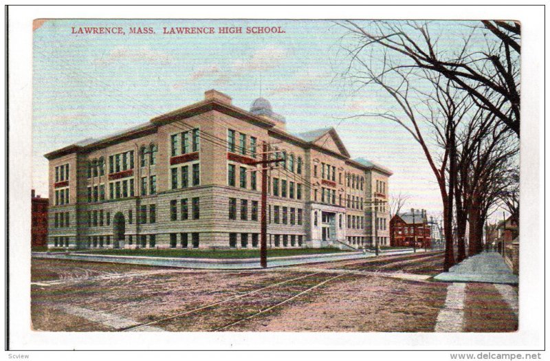 LAWRENCE, Massachusetts, 1900-1910's; Lawrence High School