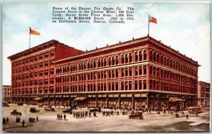 Denver Colorado, California Street, Home of Dry Goods, Store Building, Postcard