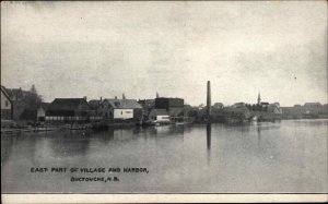 Buctouche NB New Brunswick Village & Harbor c1910 Postcard