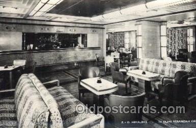 P.&O. Himalaya, First class verandah caf? Ship Interiors, Unused 